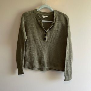 1/4 button sweater